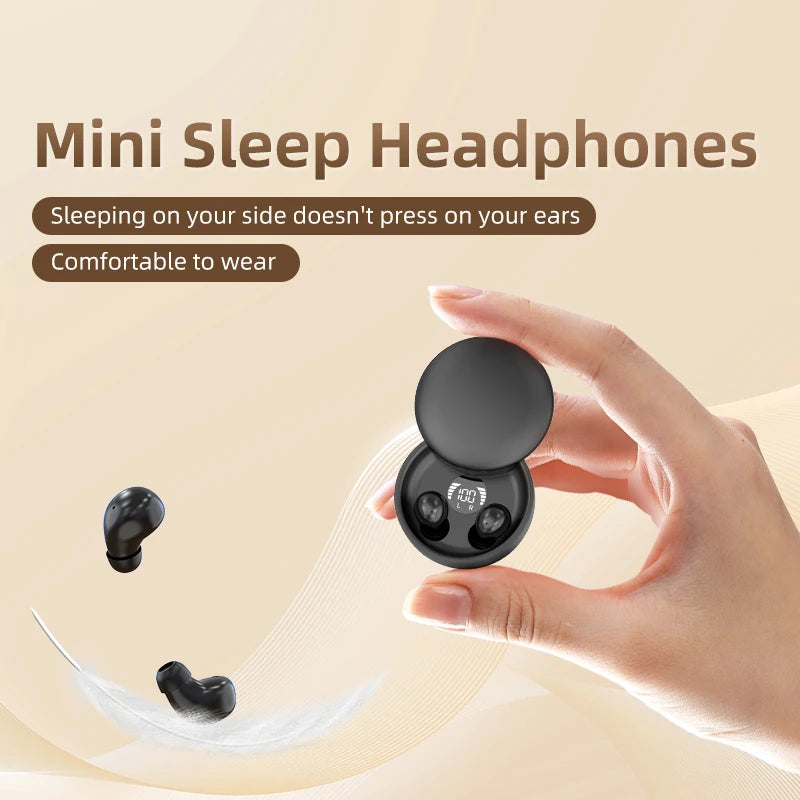 SK26 Bluetooth 5.4 Wireless Earphones Small Earbuds Sleeping Sport Invisible Headphones Bass Sound Quality Headset