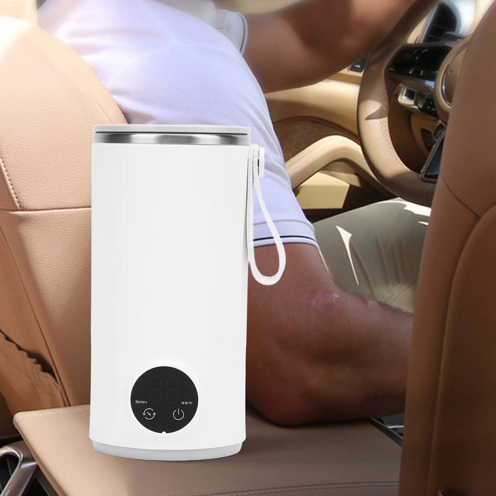 Travel Electric Kettle Cordless Rechargeable 400ML 55°C Stainless Steel Travel Hot Water Boiler for Milk Travel