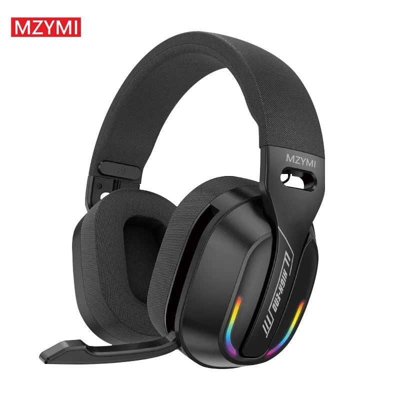 MZYMI Foldable Over Ear Headset B500 RGB Wireless Gaming Earphone Low Latency Outdoor Sport Headphone Built-in Mic