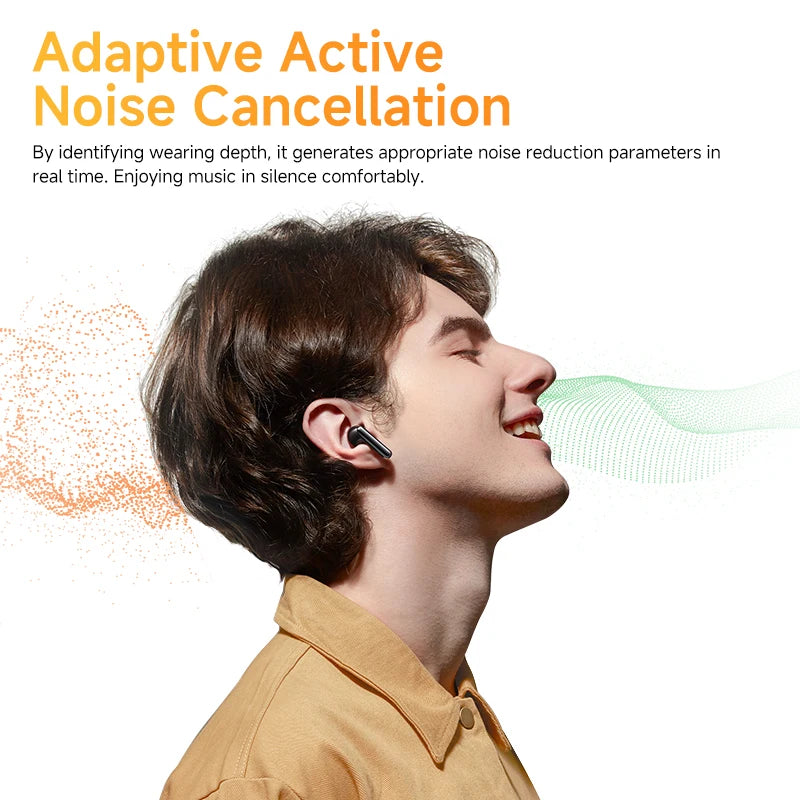 QCY HT10 AilyBuds Pro+ ANC Wireless Earphone Hi-Res Audio with LDAC Bluetooth 5.3 Earbuds 6 Mic AI HD Call Multipoint