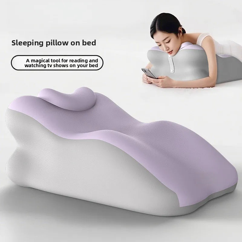 1pcs Memory Foam Bed Backrest Pillow - Reading & TV Lounge Support Adjustable Lumbar Cushion for Sofa Floor