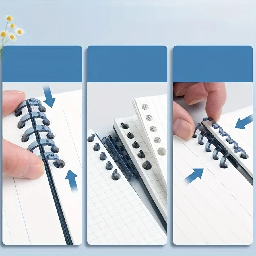 1 Pc Minimalist Coil Notebook,Thick Lined & Grid Paper For College Students And Office Use - Notebook