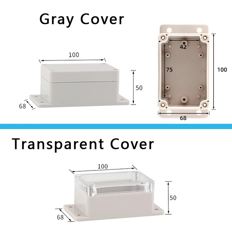 F-type outdoor waterproof junction box - waterproof box for outdoor monitoring - plastic power connection terminal