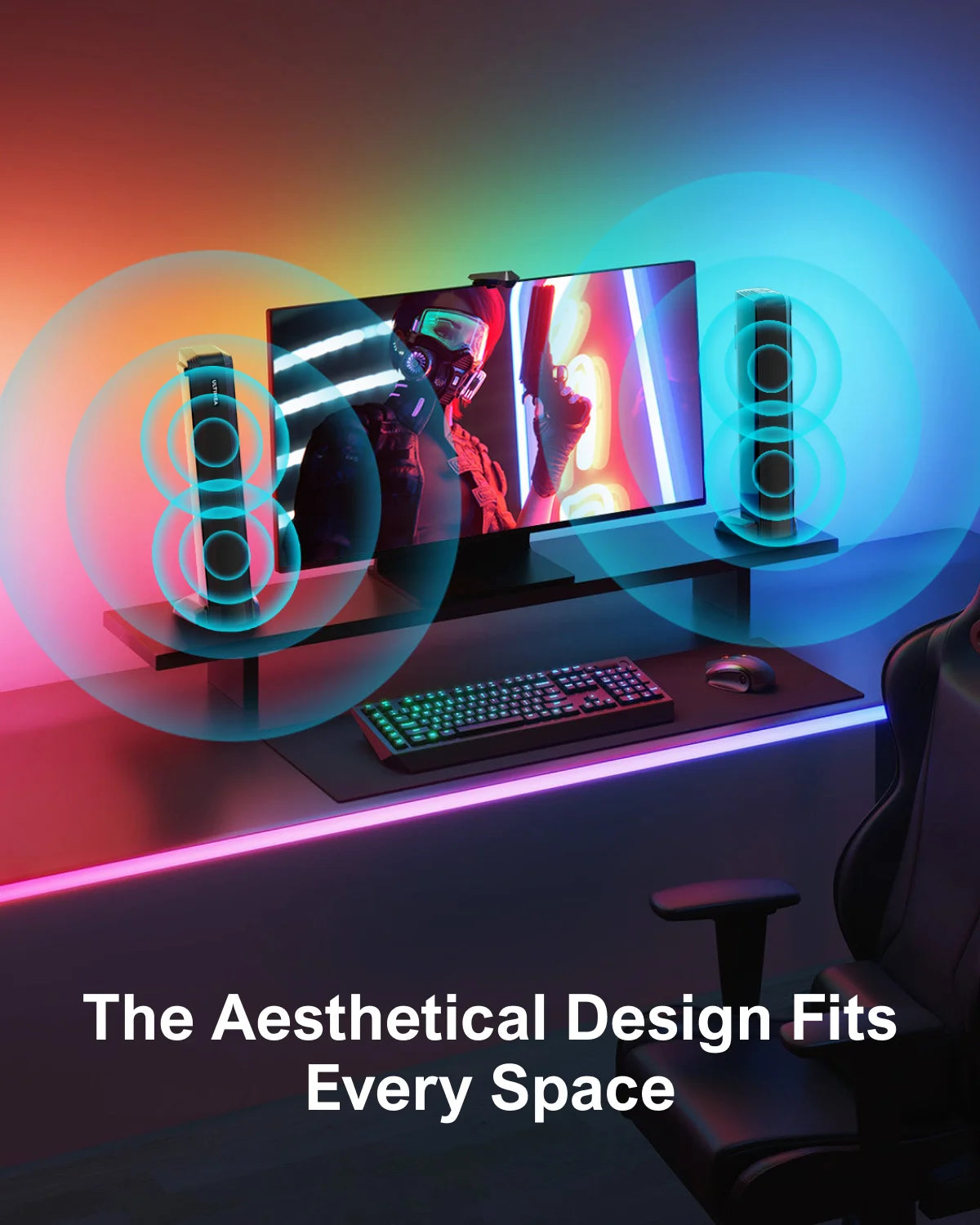 ULTIMEA 200W 4.1ch Soundbar with Subwoofer,2-in-1 Detachable Bluetooth 5.3 Soundbar for Smart TV,Home Theater Bluetooth