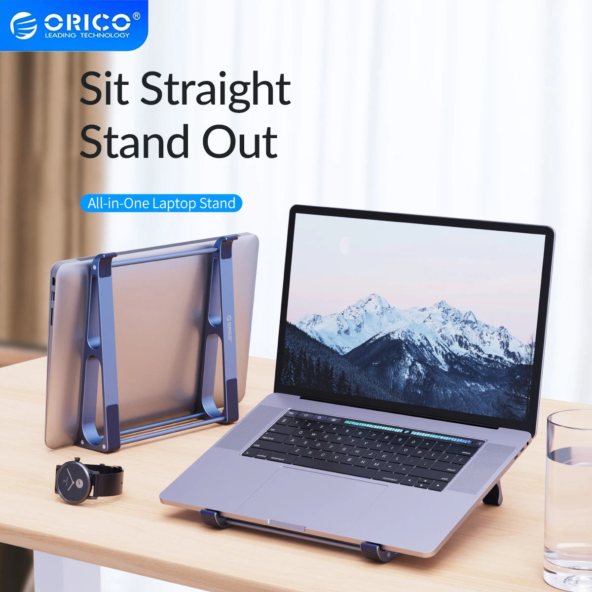 ORICO Laptop Stand Aluminium Laptop Stand Vertical Stand Notebook Desktop Holder Portable Tablet Stand for 13 to 17.4