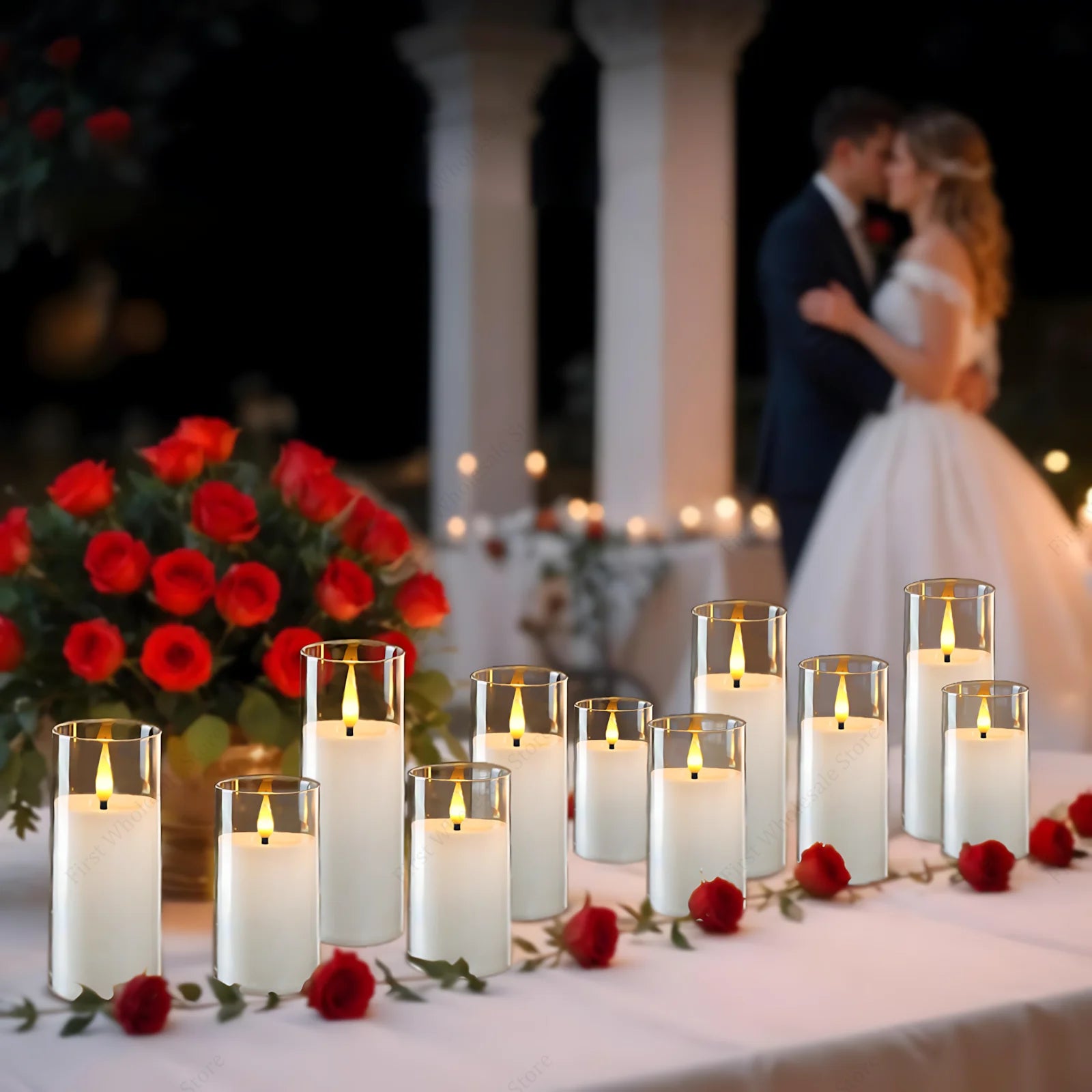 5-120PCS Wedding party Led Candles with Battery Operated Candles Flameless Fake Candles Romantic Ambiance Home Decor