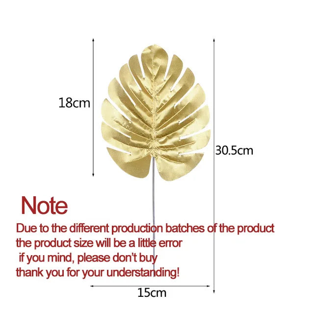 10-20 Pcs Artificial Plants Tropical Monstera Palm Leaves Simulation Leaf For Hawaiian Theme Party Decor Home Garden