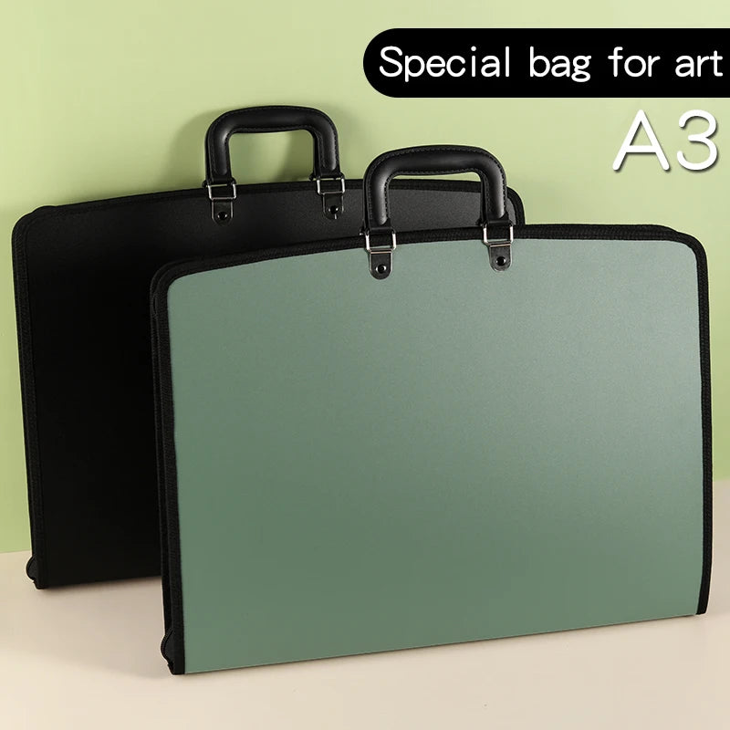 Kobest Large Capacity Portable File Bag A3 Painting Art Bag Sketch Paper Storage Outdoor Photo Selection
