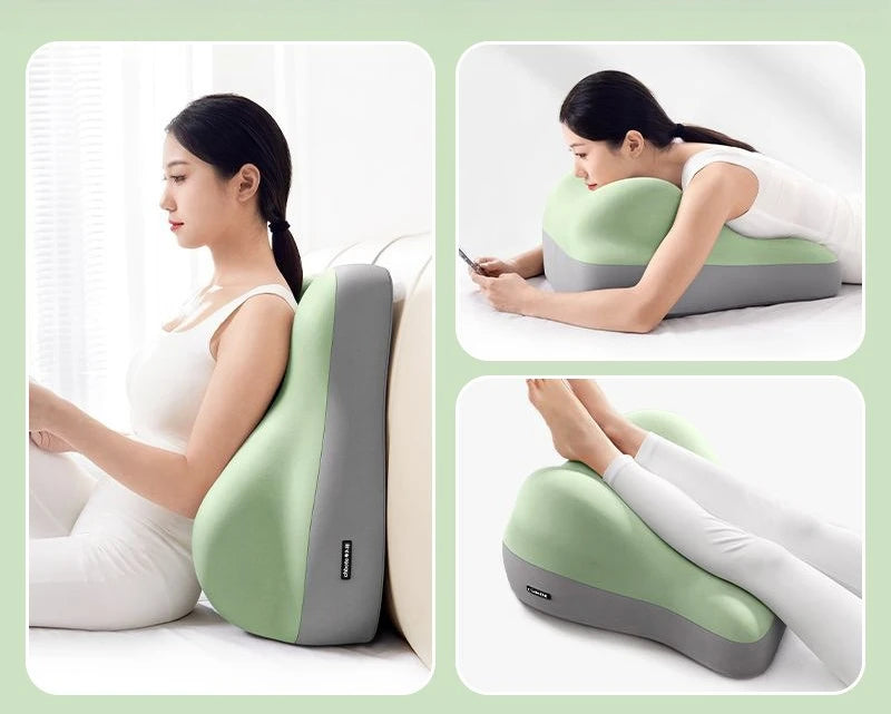 1pcs Memory Foam Bed Couch Pillow Functional Prone Cushion for Sleeping Pregnancy Support & Backrest - green