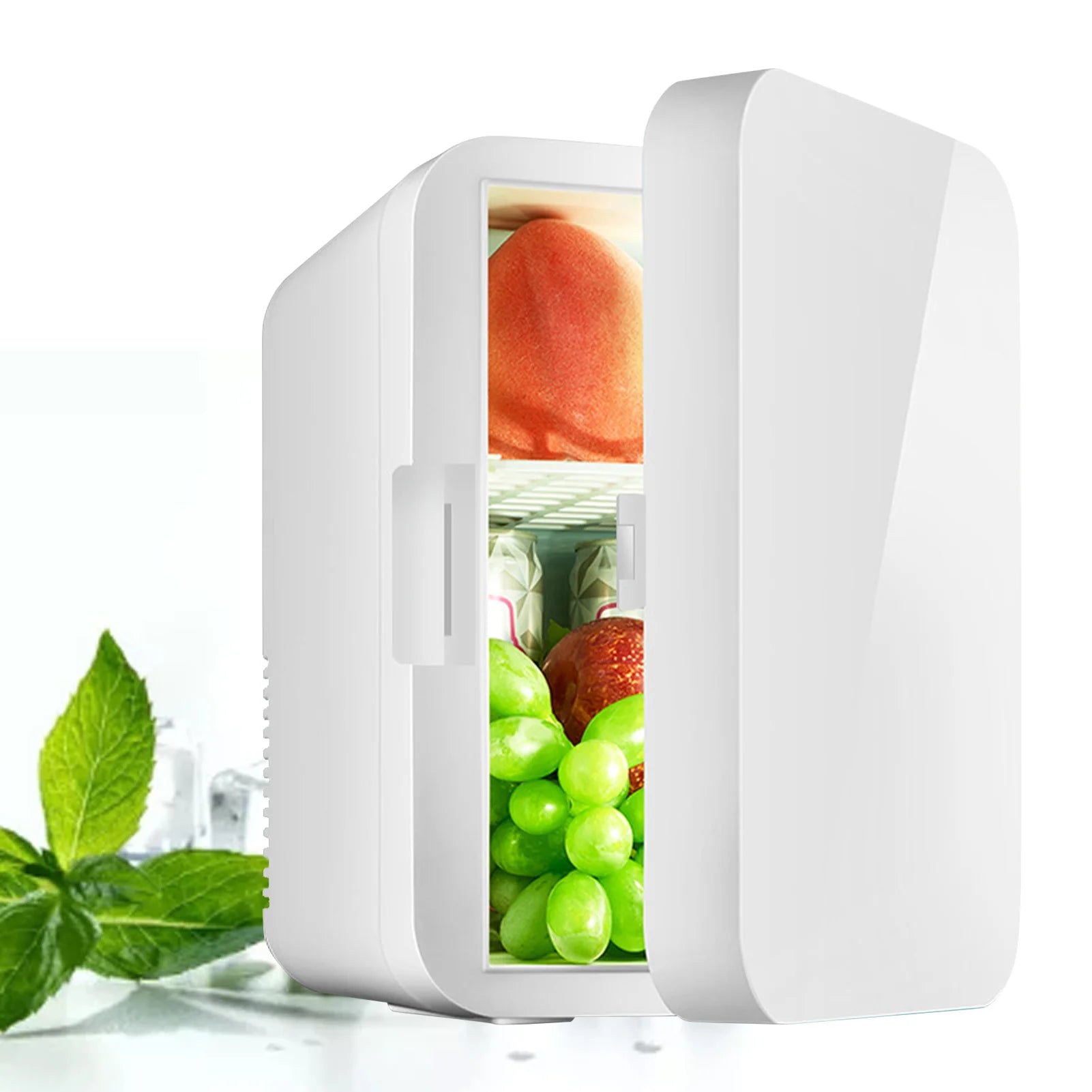8L Mini Refrigerator Stylish Space Saving Multipurpose Single Door Mini Fridge with Freezer for Home and Car CN Plug