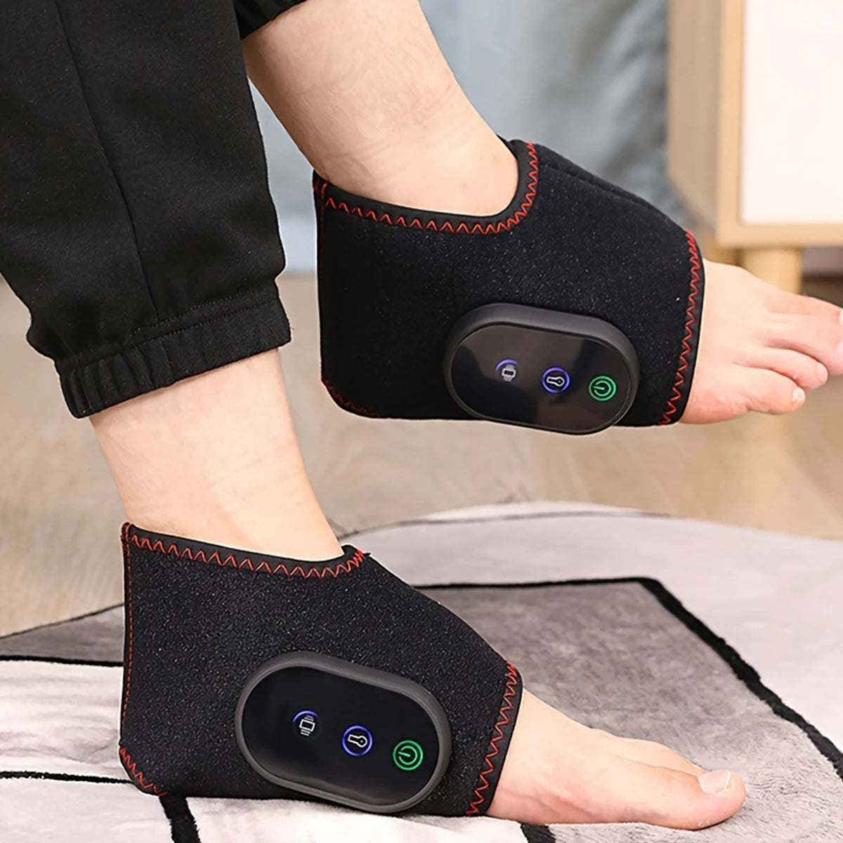 Rechargeable ankle massager easy to operate convenient to use intelligent timing vibration temperature sensing giving