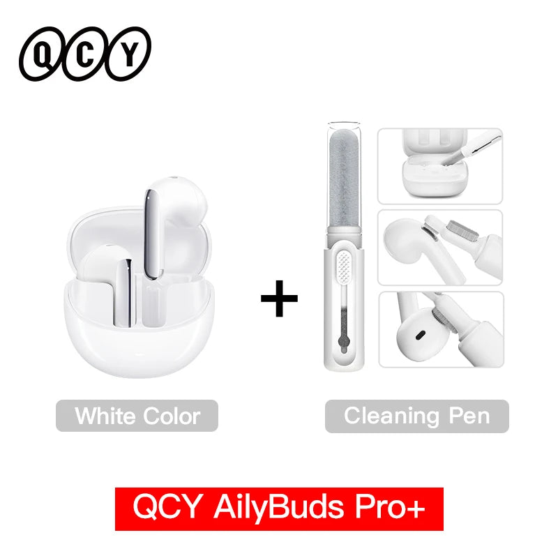 QCY HT10 AilyBuds Pro+ ANC Wireless Earphone Al Audio Hi-res with LDAC Bluetooth 5.3 Earbuds Adaptive ANC Multipoint