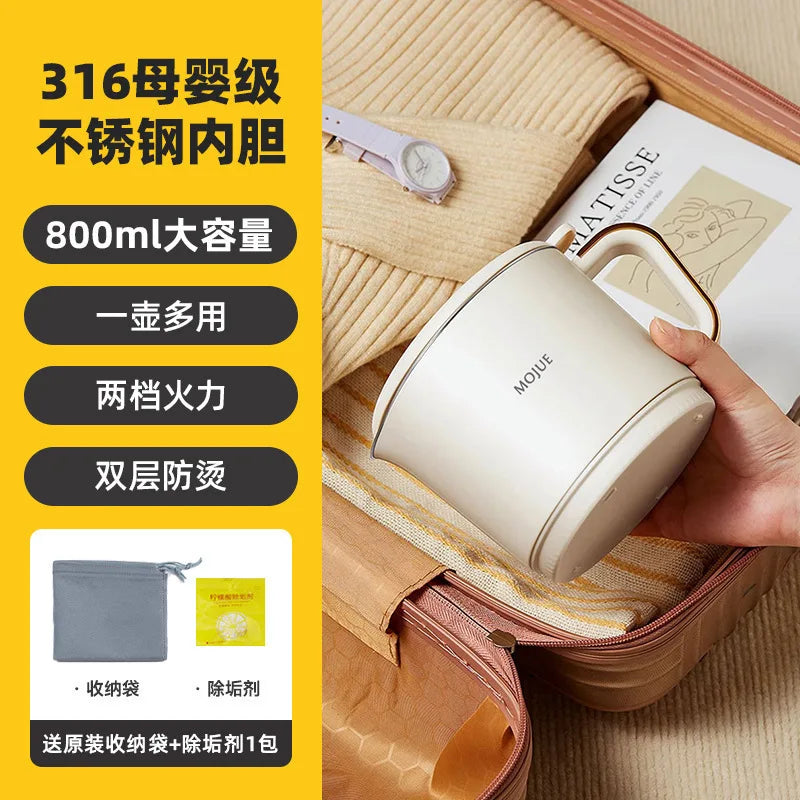 Mini Folding Kettle Portable Water Heater 800ml Electric Kettle Home Kettle Electric Boiling Pot Easy To Travel