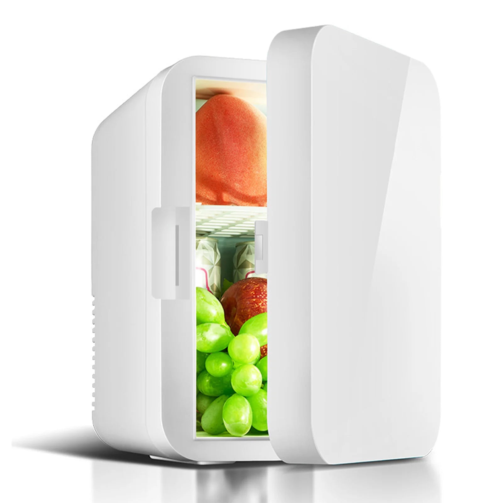 8L Mini Refrigerator Stylish Space Saving Multipurpose Single Door Mini Fridge with Freezer for Home and Car CN Plug