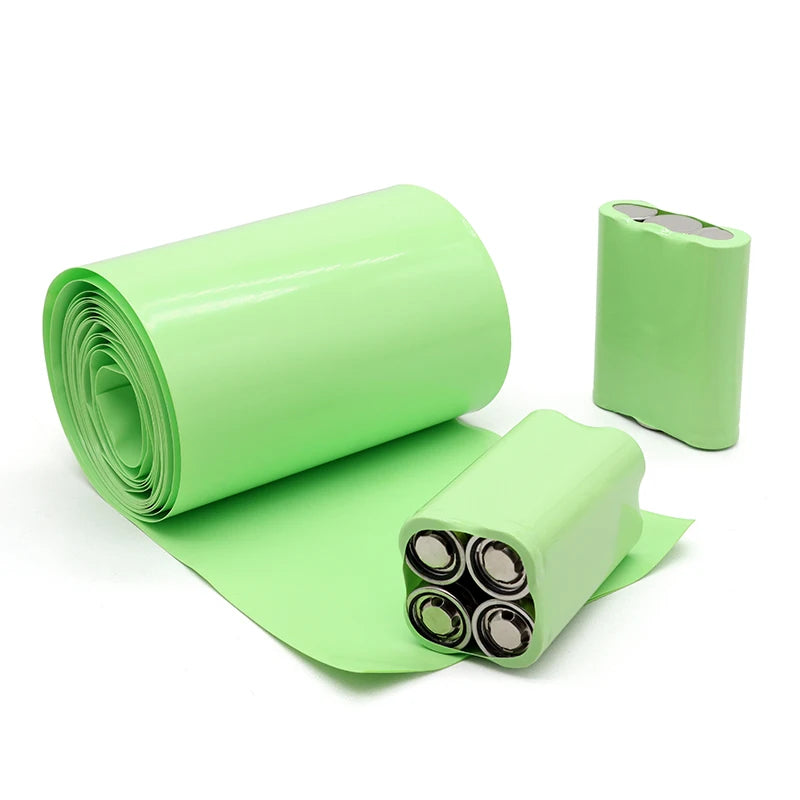 1/3/5/20M Fruit Green PVC Heat Shrink Tube 15mm ~ 150mm 18650 Lipo Battery Pack Insulated Film Wrap Case Protection