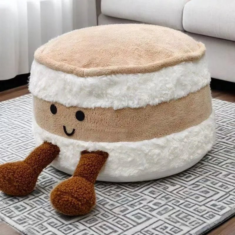Bread footstool cute seat pier living room sofa footstool tatami futon removable washing shoe stool decorative stool