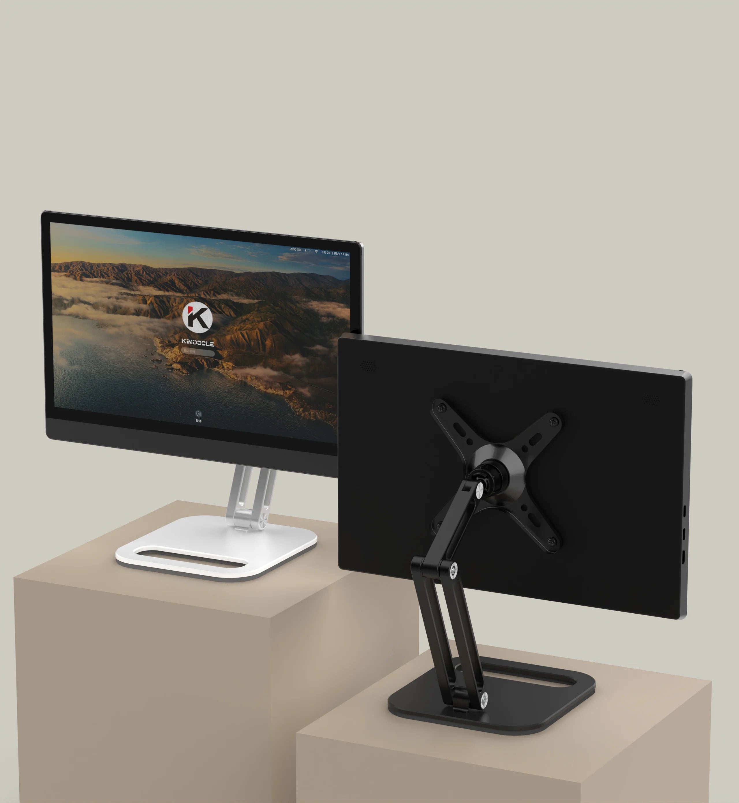 Artpowers VESA Monitor Desk Mount Single Monitor Stands Freestanding fits 13’’ to 18’’ Computer Screen with Height