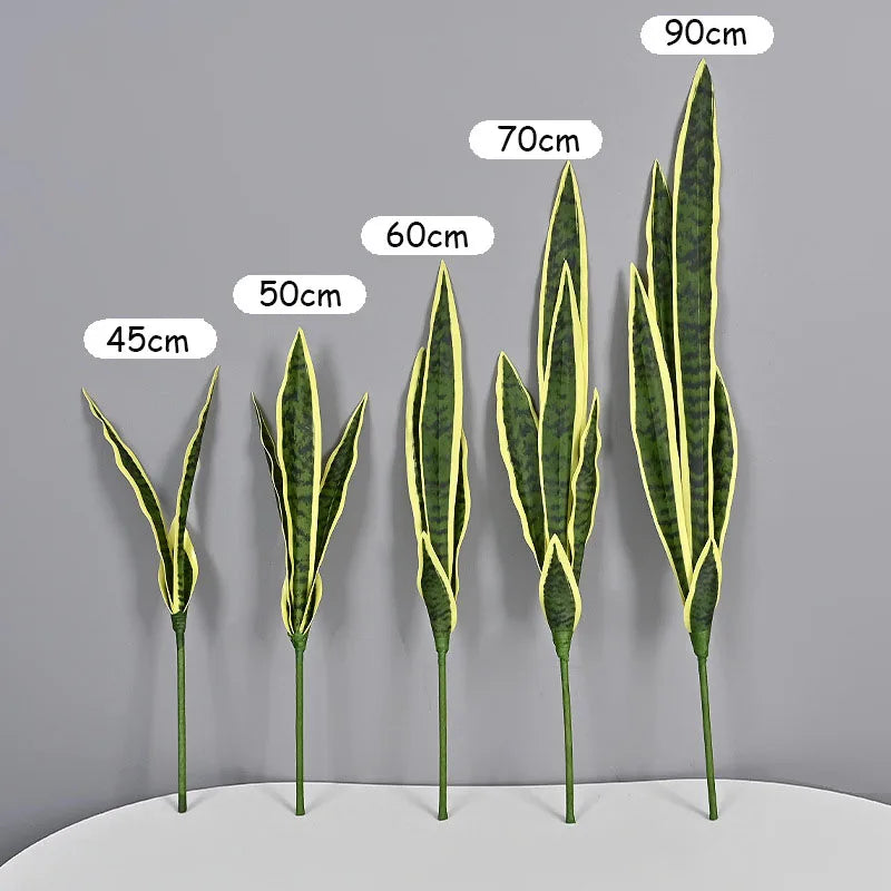35in Fake Plants Tropical Artificial Tiger Piran Real Touch Sansevieria Leaves Plastic Plants For Home Garden Office