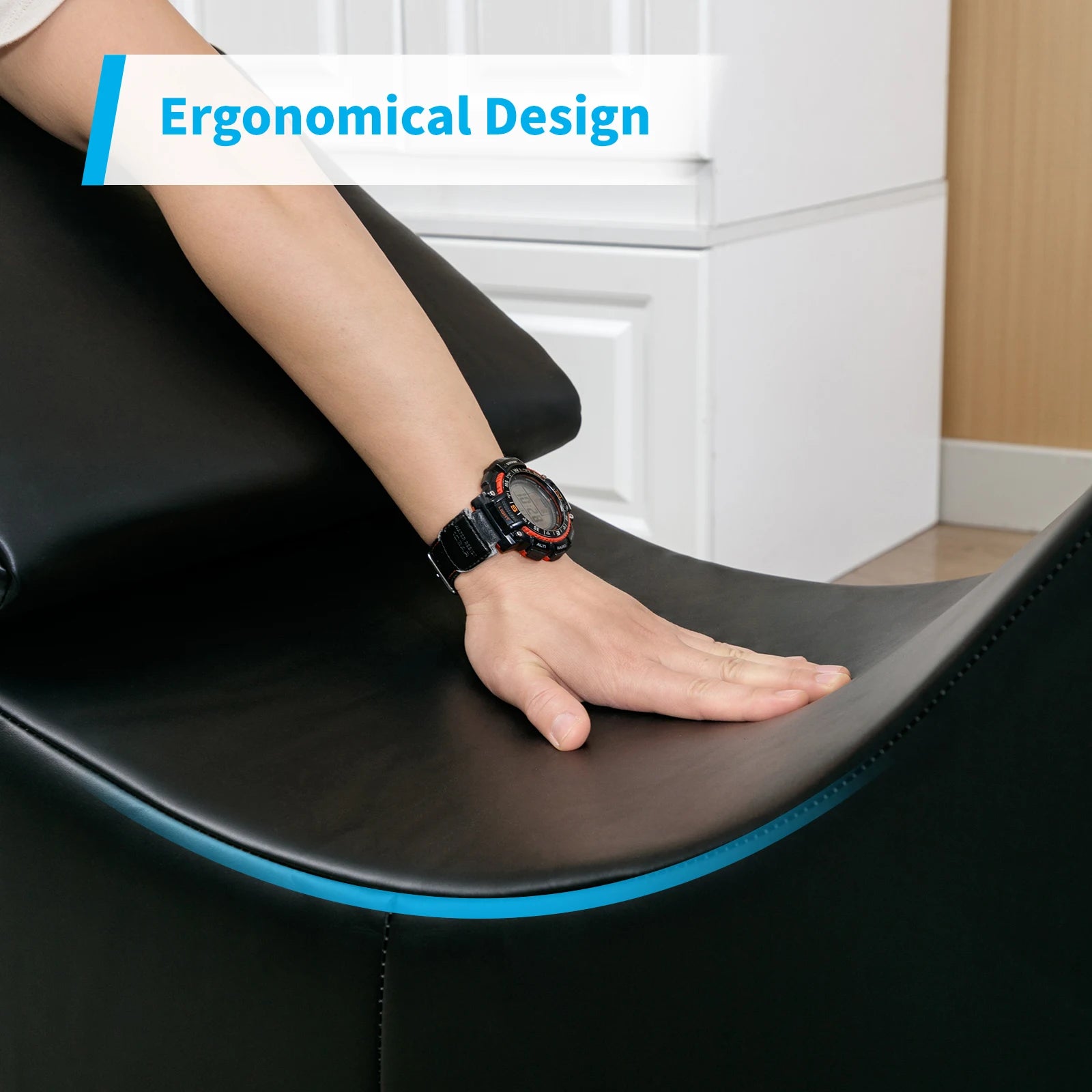 Curved Yoga Chaise Lounge for Adult Stretching Exercising and Relaxing Indoor Lounge Chair with Adjustable Head Cushion