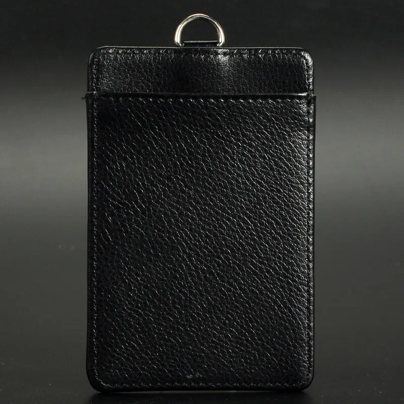 NEW ID Holders Bank Credit Card Holder Unisex Genuine Leather Card Case Business Working Id Badge Name Tag Covers