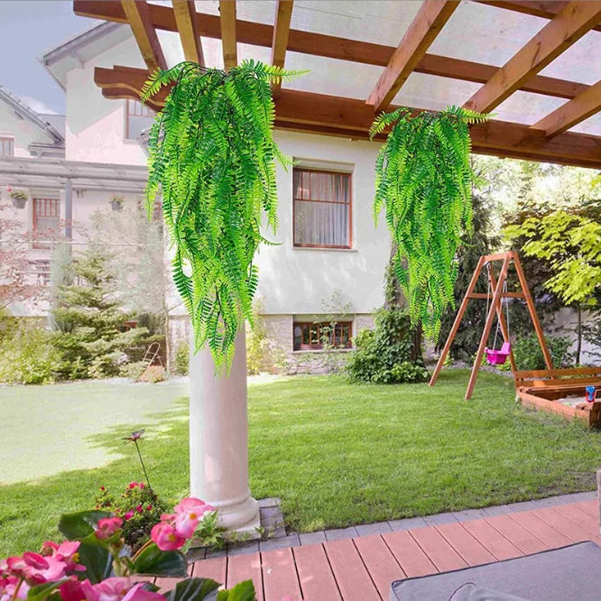 90cm Artificial Plant Vine Home Decoration Hanging Plastic Leaf Grass Garland Outdoor Wedding Party Decorations Fake