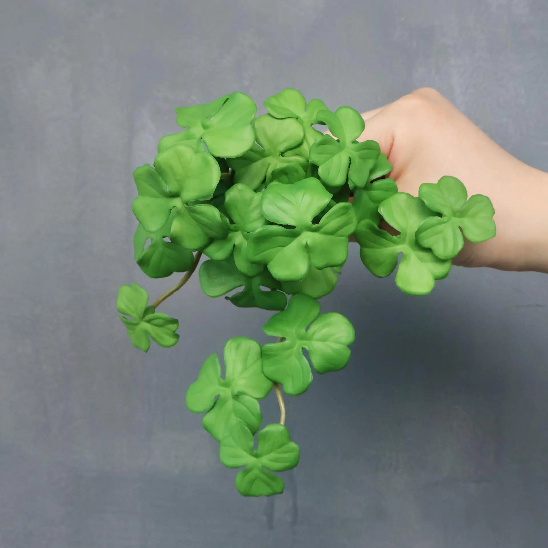 17CM Artificial Plant Mini Bouquets Copper Coin Grass Soft Rubber False Green Plants Wall Hung for Home Office Garden