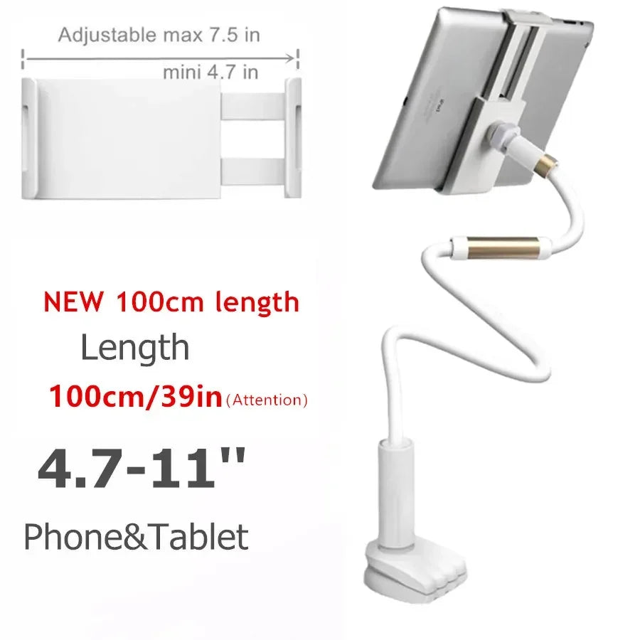 Flexible Long Arm Tablet Stand Holder for Bed Desk 5-11’’ Phone Tablet Support for Xiaomi Huawei Samsung Teclast IPad
