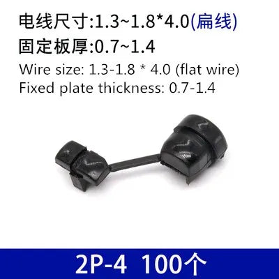 100pcs Plastic Strain Relief Bushing Cable Holder 6N-4 Power Cord Buckle Clamp Wire Grommet Protective Cover Wiring