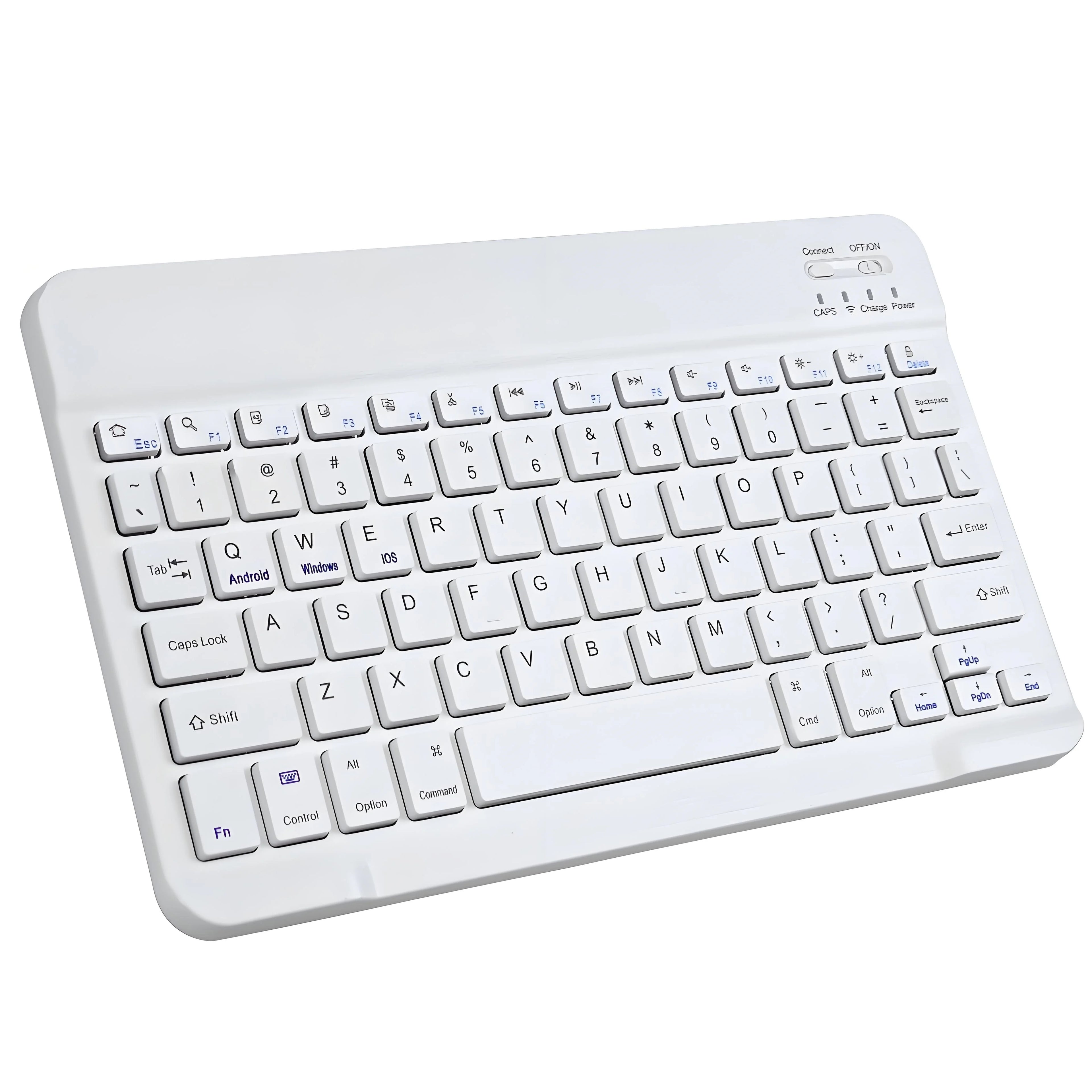 Slim Bluetooth 5.0 Keyboard Universal Wireless | 20-Day Battery Wide Range | Rechargeable Travel Keyboard for iOS