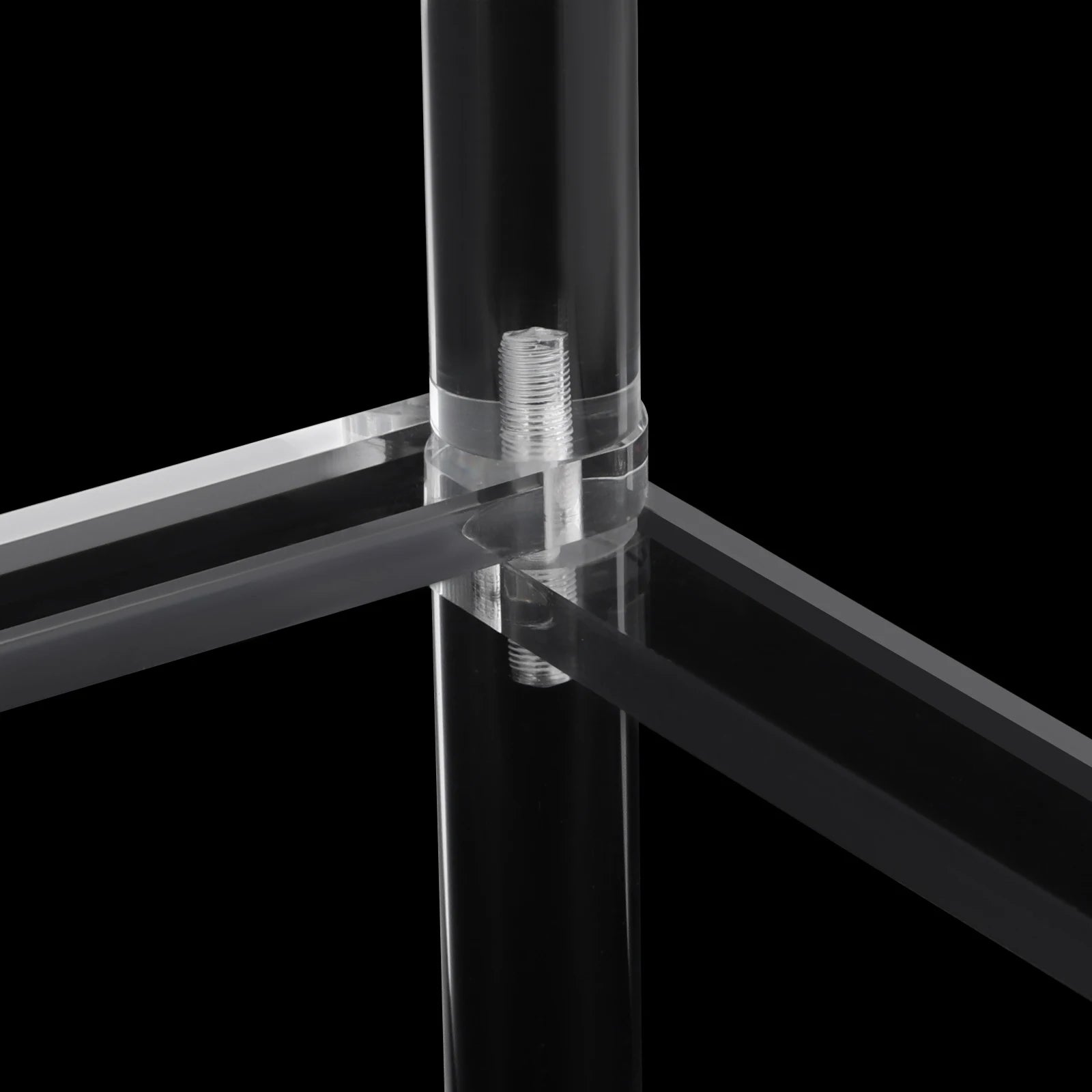 Home Office Desk 2-tier Acrylic Desk Modern Clear Desk Study Writing Table Computer Desk for Office Living Room Bedroom