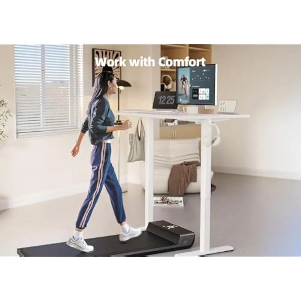 Electric Standing Desk Adjustable Height 48 x 24 Inches Stand up Desk w/Cable Management Home Office Desks with Splice