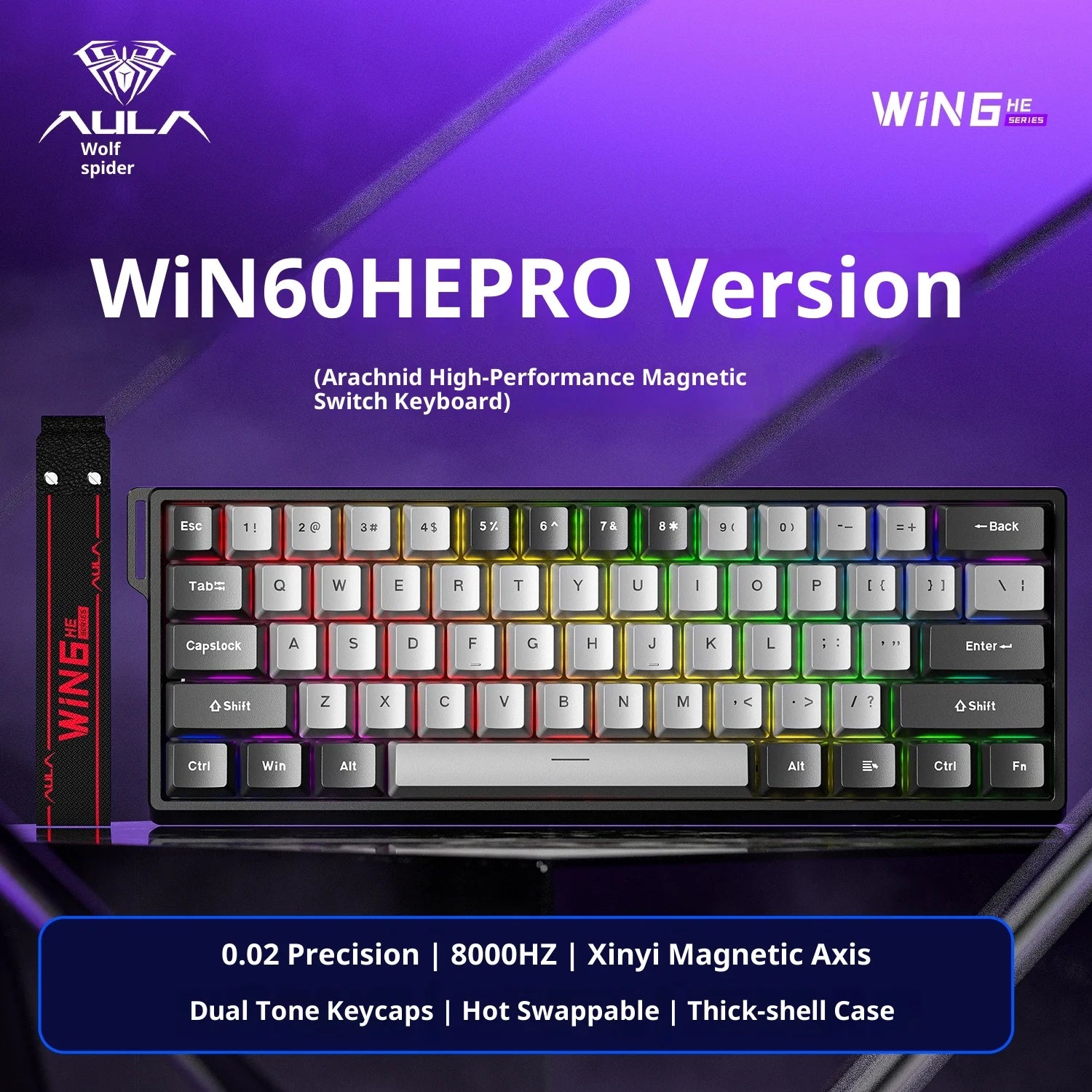 New Tarantula Win60he Magnetic Axis Mechanical Keyboard Esports Game Fps Fearless Contract Cs Special Guest Wired