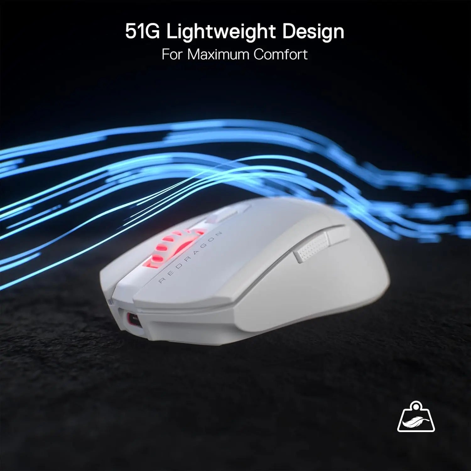 Redragon M995 Wired Gaming Mouse 26000 DPI Optical Gamer Mouse with 6 Programmable Buttons & 5 Backlit Modes Software