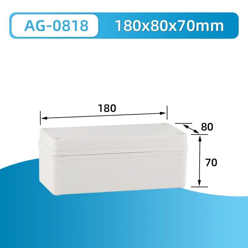 Outdoor waterproof power box ABS plastic IP67 electric control box DIY indoor wire shell connection cable branch