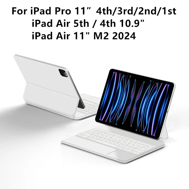 Magic Keyboard Case For iPad Pro 11 inch 12.9’’ M2 13 M4 Air 4th 5th ipad10 10th 10.9 Smart Cover Multi-touch Magnetic