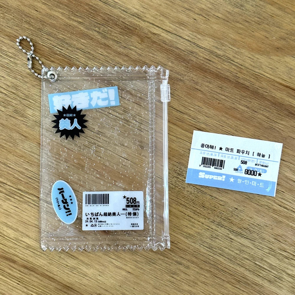 INS Transparent Candy Bag Badge Holder Korean Photocard Holder Display Bag Pendant Idol Photo Card Protective Cover