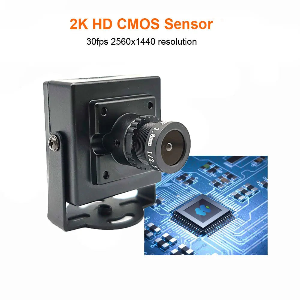 120 Degree Wide Angle 2.8mm Mini 2K HD PC Webcam Plug And Play 30fps 2560x1440 High Speed Video Live Computer USB