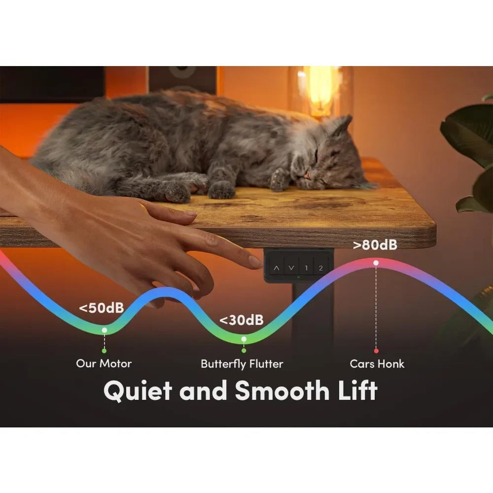 Electric Standing Desk 55 x 24 Inches Height Adjustable Stand up Desk Sit Stand Home Office Desk Computer Desk