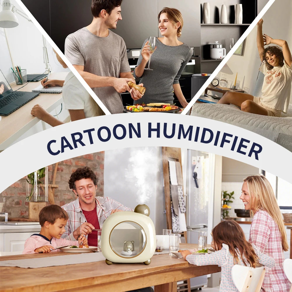 Kasydoff Portable Small Humidifier 1500ml Small Humidifiers for Bedroom Baby 1800mAh USB Personal Desktop for Travel