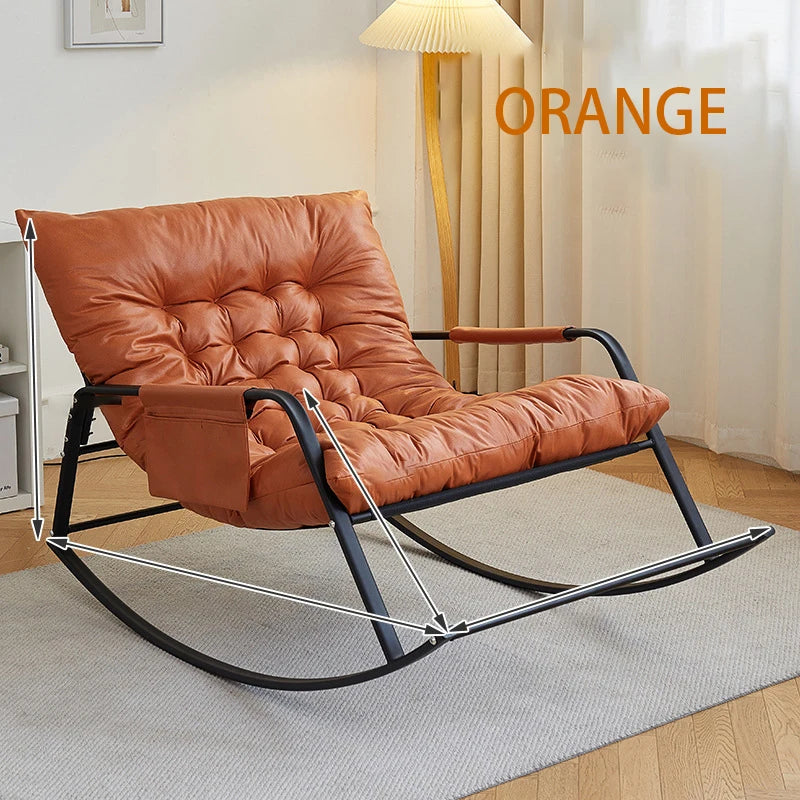 Comfortable oversized bird’s nest design for outdoor terrace rocking chairs rattan rocking chairs with cushions