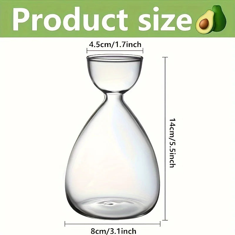 2/6pcsSmall Avocado Seed Starter Vase Avocado Tree Growing Kit Avocado Glass Plant Pot Vase Gifts For Gardening Lovers