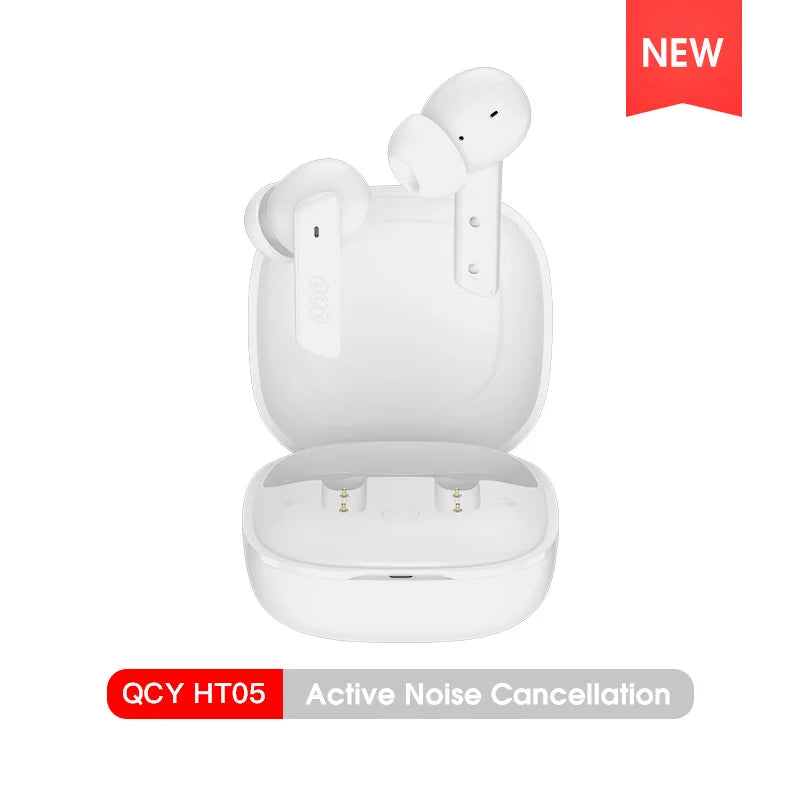 QCY HT05 ANC Wireless TWS Bluetooth 5.2 Earphones 40dB Active Noise Cancellation Headset in-Ear Mics Handfree Phone