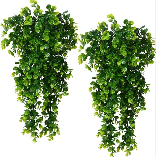2pcs Artificial Plants Black Vines UV-Resistant Protection Hanging Fake Plants Outdoor Indoor Home Garden Halloween