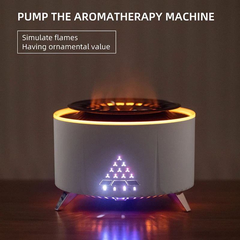 Jellyfish Spray Essential Oil Diffuser Flame Air Humidifier 350ml Aromatherapy Diffuser IsSuitable for Home Bedroom