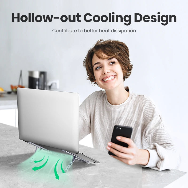 UGREEN Laptop Stand Holder For MacBook Air Pro Foldable Aluminum Notebook Stand Tablet Stand Laptop PC Support Macbook