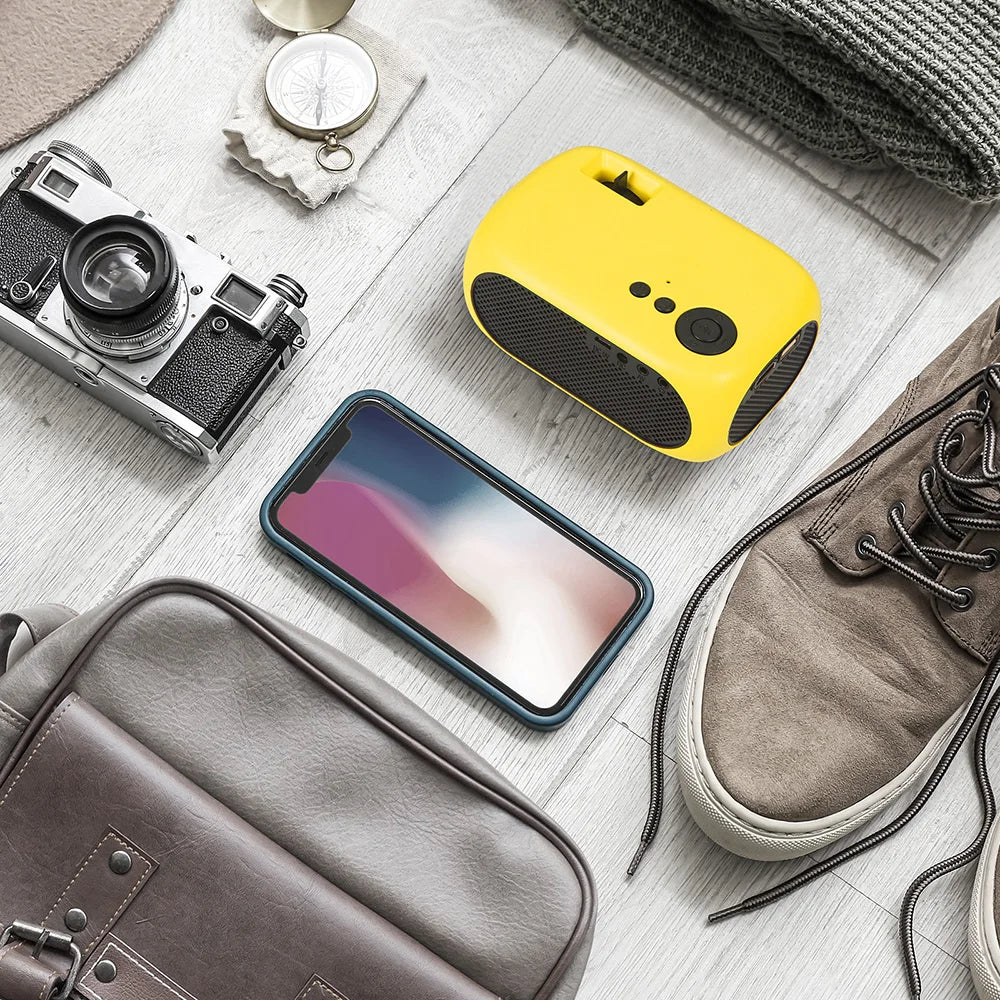 Mini Projector Portable 480*360P USB HDMI Supports 1080P Halloween Children Gift Home Theater Outdoor LED Mini