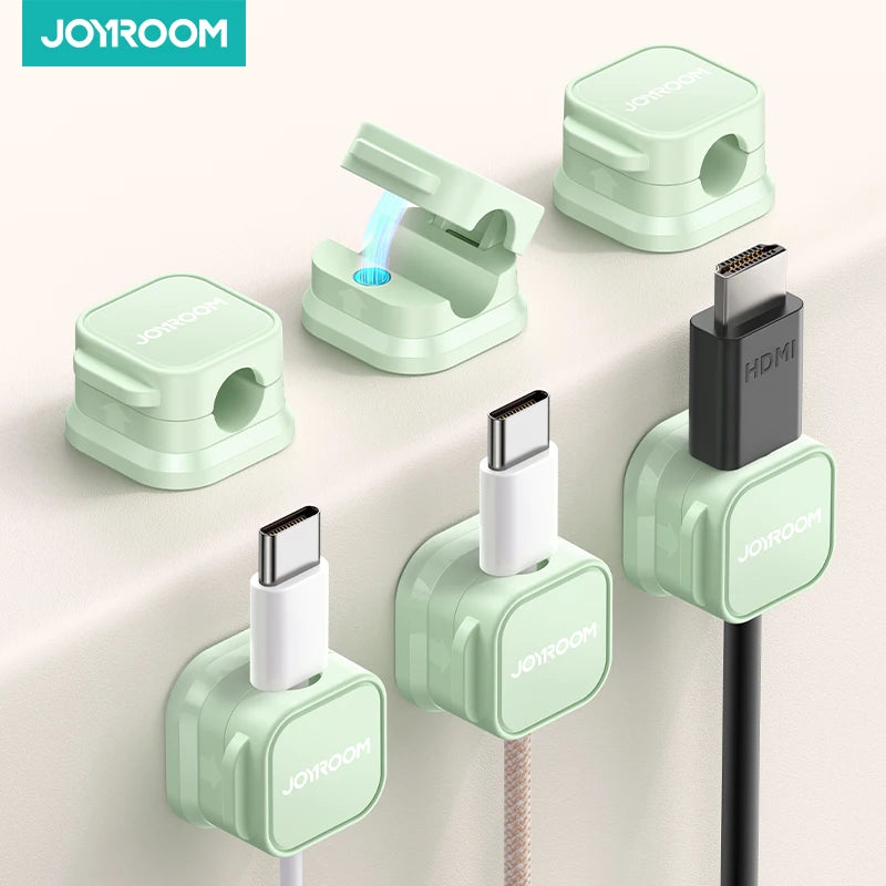Colorful 3/6PCS Magnetic Cable Clips Cable Smooth Adjustable Cord Holder Under Desk Cable Management Wire Keeper Cable