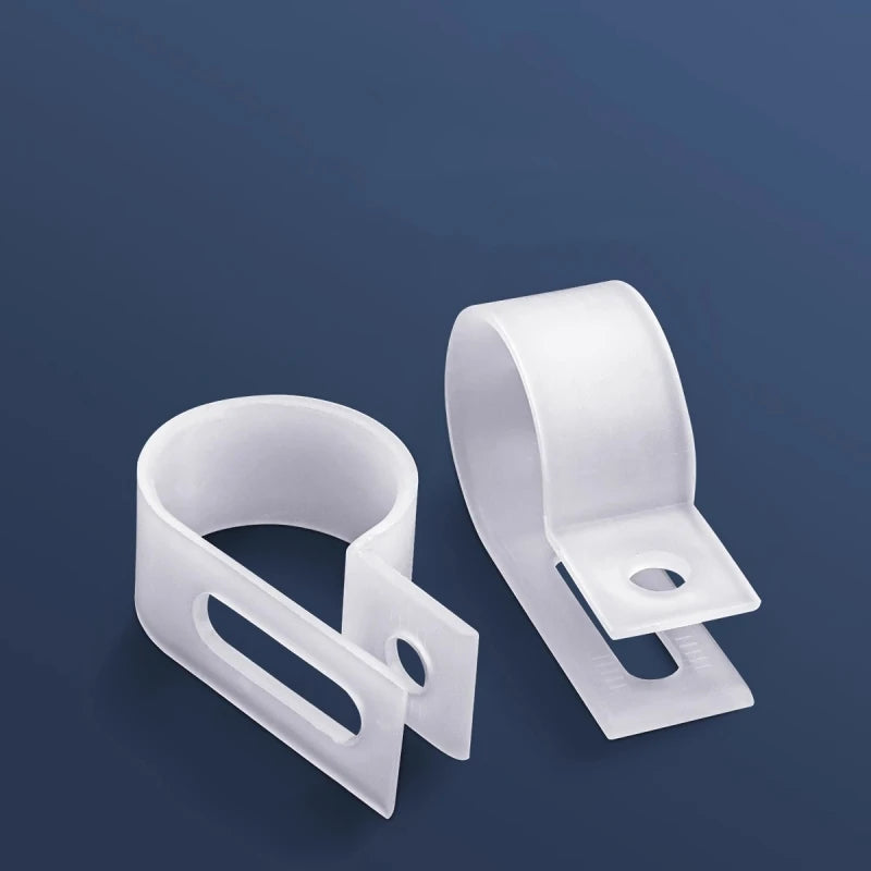 100Pcs R-Type Wire Clips Plastic Wire Clamps Fixing Buttons For Wiring Harness Fastening Car Audio Accessories