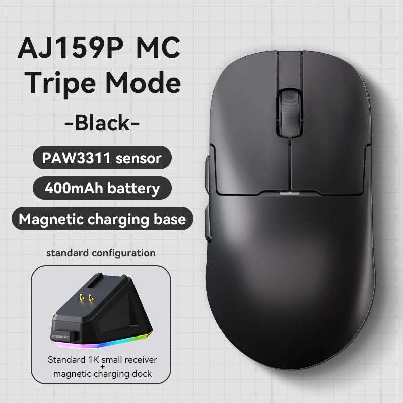 AJAZZ AJ159P MC wireless 1K gaming gaming mouse PAW3311 about 56g lightweight-support 1KHZ return rate non-porous