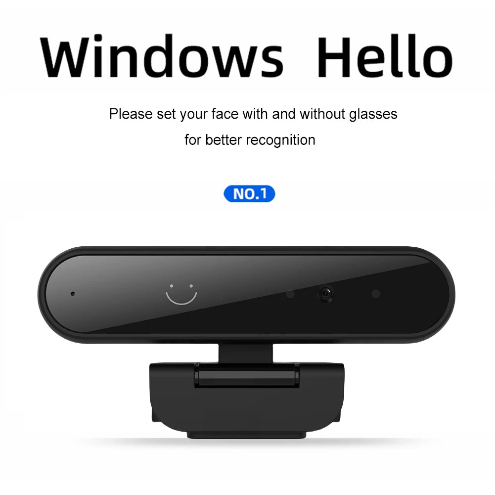 Identification Login Web Camera 1MP 720P/2MP 1080P for Windows Hello USB Computer Webcam Built-in Microphone